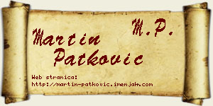 Martin Patković vizit kartica